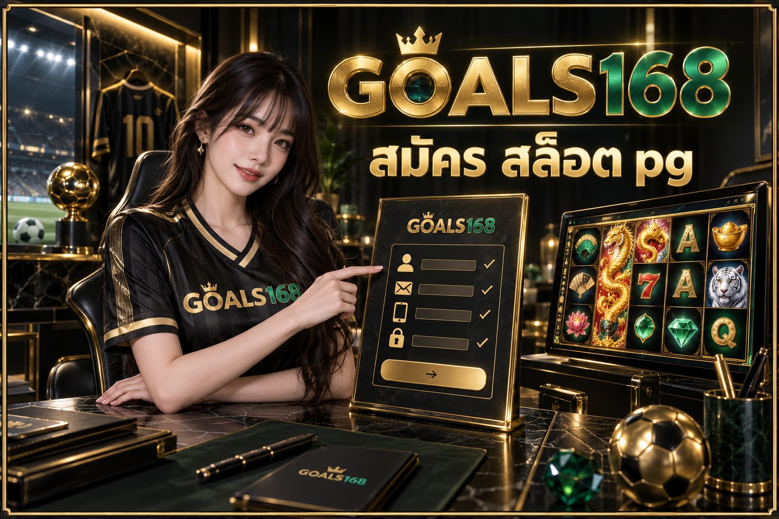 สมัคร สล็อต pg — ผู้หญิงเสื้อฟุตบอล GOALS168 กับรายการตรวจข้อมูลก่อนสมัครกับวงล้อจำลอง